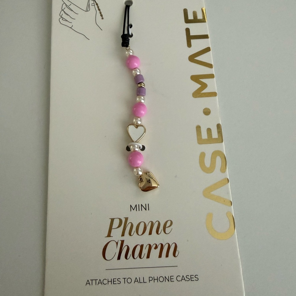 Case-Mate Pink Hearts Mini Phone Charm